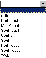 Example of Drop-down list Selector