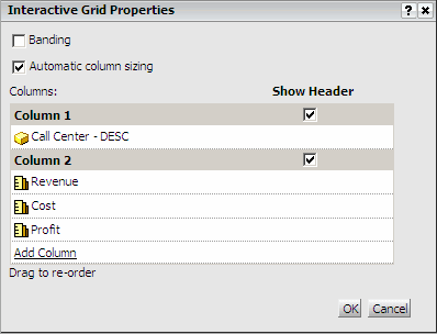 Interactive Grid Properties dialog box