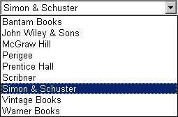 Example of a Drop-down style selector