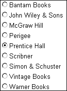 Example of Radio Button style selector