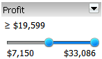Example of a Metric Slider selector