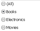 Example of a Radio Button selector