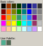 Example of creating and using custom colors in User Palette